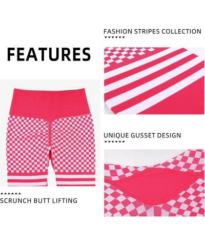 Women's Scrunch Butt Lifting Leggings High Waisted Booty Yoga Pants Seamless Workout Gym Leggings 2lattice_red $11.59 Sets