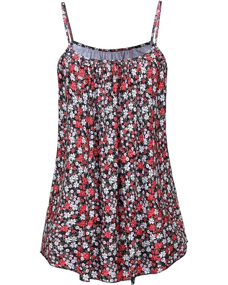 Plus Size Tank Tops for Women Camisoles Cami Dress Loose Fit Sleeveless Flowy Spaghetti Strap Summer A11 - Floral 2 $10.59 Tanks