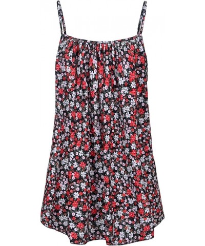 Plus Size Tank Tops for Women Camisoles Cami Dress Loose Fit Sleeveless Flowy Spaghetti Strap Summer A11 - Floral 2 $10.59 Tanks