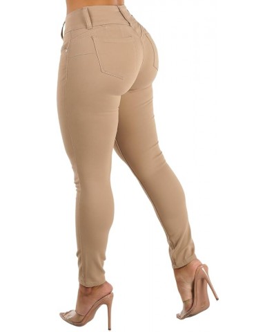 High Waisted Butt Lifting Jeans for Women - Colombian Skinny Jeans Levanta Cola 12109j_p3480kkhaki Khaki $25.30 Jeans