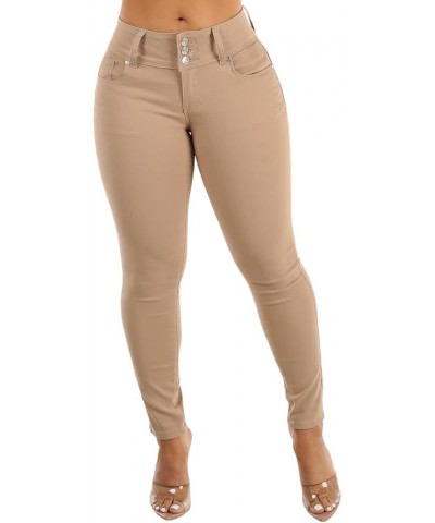 High Waisted Butt Lifting Jeans for Women - Colombian Skinny Jeans Levanta Cola 12109j_p3480kkhaki Khaki $25.30 Jeans