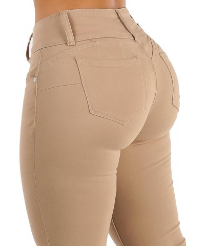 High Waisted Butt Lifting Jeans for Women - Colombian Skinny Jeans Levanta Cola 12109j_p3480kkhaki Khaki $25.30 Jeans