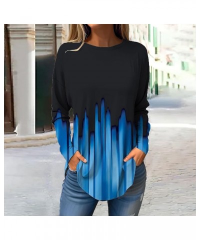 Womens Tops Button Long Sleeve Shirt Oversized Tshirts Cute Blouse Dressy Casual Basic Tees Loose Fit Tunic 3-royal Blue $11....