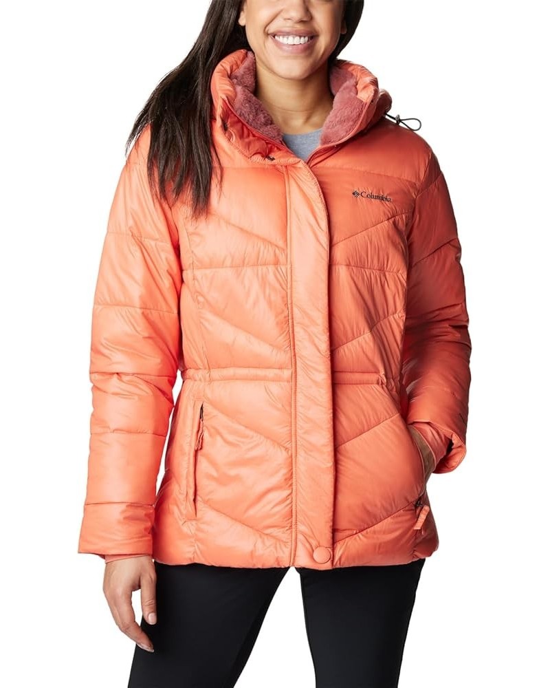 Women's Peak to Park ii Insulated Hooded Jacket Faded Peach Gunmetal $37.80 Jackets