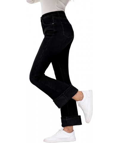 Flare Jeans for Women Womens Bootcut Bell Bottom Jeans High Waisted Stretch Slimming Bell Bottoms Jeans 2_black(warm Fleece L...