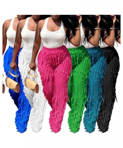 Women's Sexy High Waist Pants Casual Wide Leg Long Pants Palazzo Flowy Trousers Party Clubwear Green $14.19 Pants