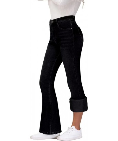 Flare Jeans for Women Womens Bootcut Bell Bottom Jeans High Waisted Stretch Slimming Bell Bottoms Jeans 2_black(warm Fleece L...