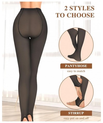 Black Tights for Women Nude Tights Opaque Tights Control Top Pantyhose Skin Colored Tights Tan Tights Stirrup Black Transluce...