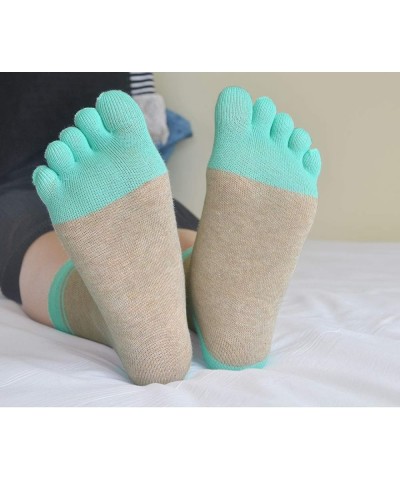 Womens Funny Toe Sock Cotton Five Finger Running Ankle Novelty Socks (Animal cat, US shoe 6-9) 87805 $10.31 Activewear