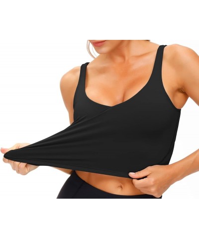 Women's Tank Top Padded Sports Bra Running Workout Yoga Crop Top Black $11.07 Lingerie