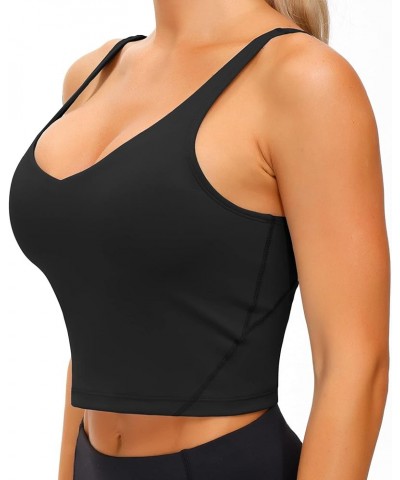 Women's Tank Top Padded Sports Bra Running Workout Yoga Crop Top Black $11.07 Lingerie