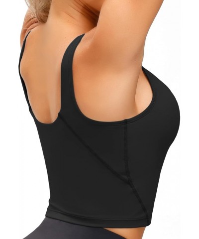 Women's Tank Top Padded Sports Bra Running Workout Yoga Crop Top Black $11.07 Lingerie