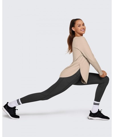 Long Sleeve Workout Tops for Women Loose Fit Athletic Running Yoga Shirts Spring Daily T-Shirts Mortar $12.04 Activewear