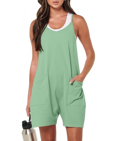 Overalls for Women Loose Fit Baggy Short Jumpsuit Plus Size Casual Rompers Shorts Spaghetti Strap Rompers Outfits Green $24.5...