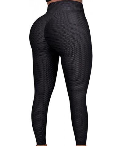 TIK Tok Leggings for Women Butt Lifting Leggings High Waisted Booty Yoga Pants Tummy Control Workout Leggings Tights 1black $...