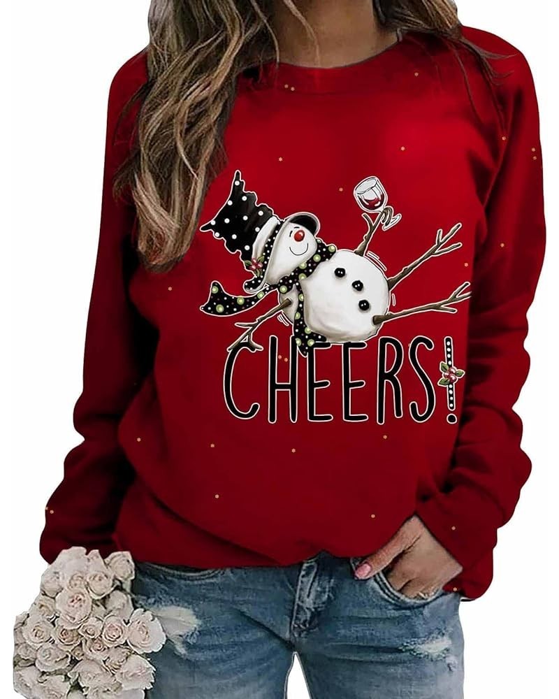 Women Christmas Sweater Fashion Aesthetic Sweat Winter Holiday Party Sweatshirts Trendy Cool Tshirt Sport Christmas Clothing ...