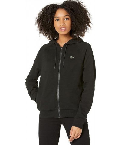 Women's Long Sleeve Full Zip Hooded Sweatshirt Black $41.65 Hoodies & Sweatshirts