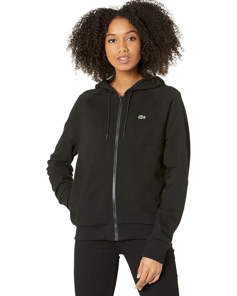 Women's Long Sleeve Full Zip Hooded Sweatshirt Black $41.65 Hoodies & Sweatshirts