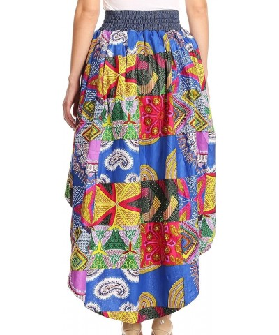 Bahati Hi Low Mermaid African Ankara Dutch Wax Cotton Skirt Colorful Waxmultipaisley1 $19.80 Skirts