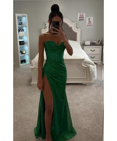 Women's Mermaid Corset Prom Dresses for Women 2024 Sequin Formal Evening Party Gowns Light Blue $29.25 Dresses