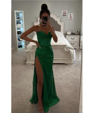 Women's Mermaid Corset Prom Dresses for Women 2024 Sequin Formal Evening Party Gowns Light Blue $29.25 Dresses