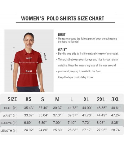 Women's Golf Polo Shirts Lightweight Moisture Wicking Quick Dry Short Sleeve Shirt UPF 50+ Sun Protection T-Shirt Red $8.34 S...