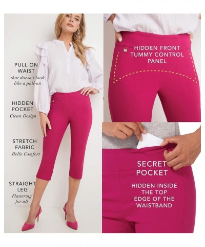 Women's Straight Leg Comfort Capri w/Tummy Control and Secret Pocket Papaya $23.50 Pants