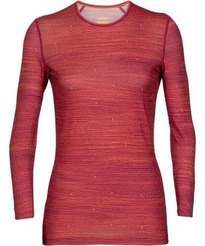 Icebreaker, 200 Oasis Lichen Long-Sleeve Crewe Top - Women's Cherry/Flash/Aop X-Small $45.42 Activewear