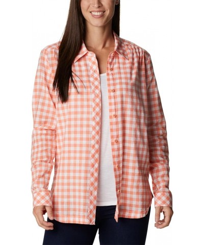 Women's Camp Henry Iii Ls Shirt Coral Reef Gingham $11.14 Blouses