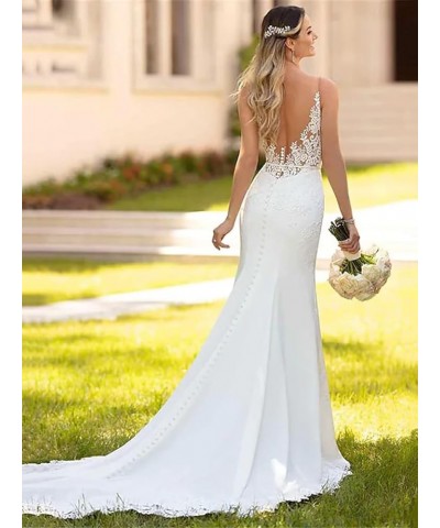 Women's Off Shoulder Mermaid Wedding Dresses for Bride 2023 Long Lace Boho Bridal Gown with Detachable Train B-ivory $37.95 D...