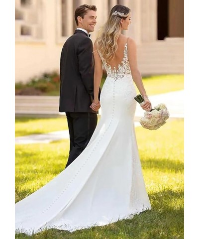 Women's Off Shoulder Mermaid Wedding Dresses for Bride 2023 Long Lace Boho Bridal Gown with Detachable Train B-ivory $37.95 D...