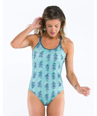 Women's Beacon Full One Piece Swimsuit Agave $21.74 Swimsuits