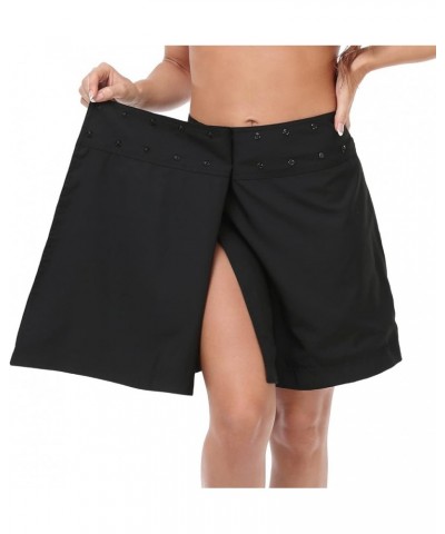 Reversible Wrap Skirts for Women Swim Coverup Hawaii Beach Length Cover Up Black $23.99 Swimsuits