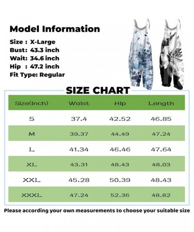 Women 2024 Summer Fashion Overalls Hippie Jumpsuits Floral Printed Spaghetti Strap Cute Romper Plus Size Bib Overall 25white ...