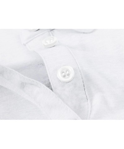 Women's Golf Polo Shirts Lightweight Quick Dry 4 Buttons Short Sleeve Shirts for Tennis White $13.34 Shirts