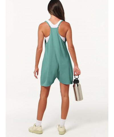 Women's Summer Casual Rompers Sleeveless Loose Spaghetti Strap Short Jumpsuits Overalls Trendy Outfits With Pockets Lake $13....