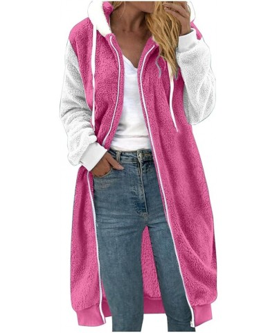 Womens Fuzzy Sherpa Pullover Hoodie Long Zip Up Fleece Jacket Plus Size Tunic Length Hoodies Soft Comfy Sweater Coat 03 Hot P...