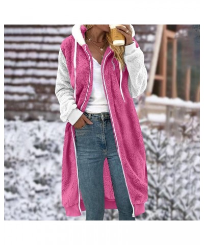 Womens Fuzzy Sherpa Pullover Hoodie Long Zip Up Fleece Jacket Plus Size Tunic Length Hoodies Soft Comfy Sweater Coat 03 Hot P...