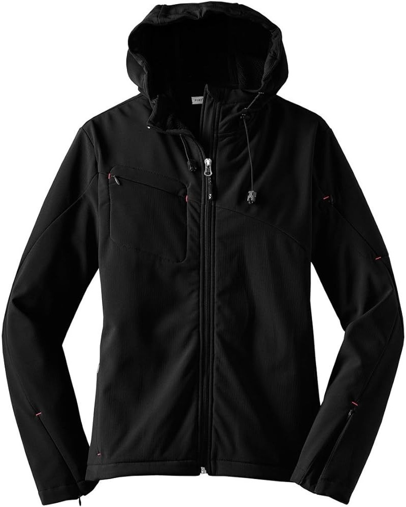 Women's Textured Soft Shell Jacket Black/Engine Red $29.67 Jackets