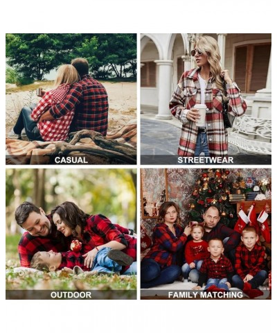 Women's Roll Up Sleeve Button Down Plaid Flannel Shirt Fitted Casual Tops M039 Red Grid $9.38 Blouses