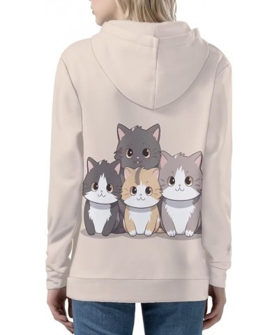 Zip Up Hoodies for Women Long Sleeve Sweaters for Casual Wear XS-5XL Kawaii Cat $16.38 Hoodies & Sweatshirts