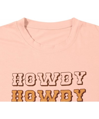 Howdy Cowgirl Shirt Women Western Southern Retro Shirt Cute Country Music Graphic Tees Summer Colorful Shirt Light Pink $13.1...