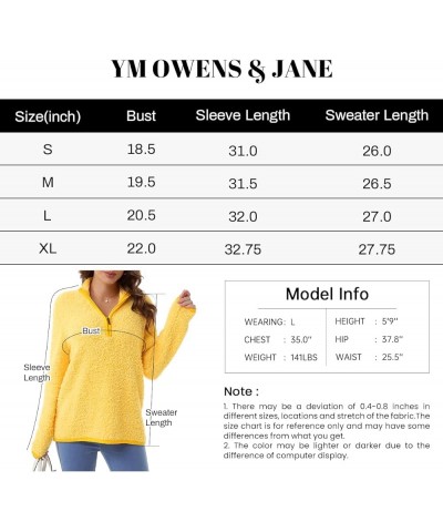 Women's Long Sleeve Zip Up Knit Cardigan with Pockets Stand Collar Full Zip Sweater Coat Lightweight Tops Yellow $11.43 Sweaters