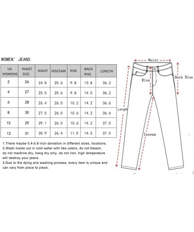 Women's High Rise Skinny Stretch Ripped Jeans High Waisted Destroyed Denim Pants Blue-4 $18.90 Jeans