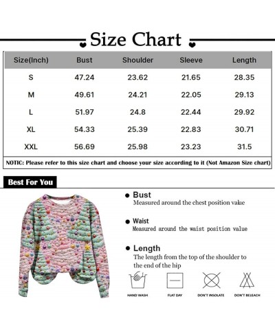 Christmas Sweatshirts for Women 2023 Xmas 3D Graphic Hoodies Long Sleeve Plus Size Tops Oversized T Shirts Pullover 7red $8.1...