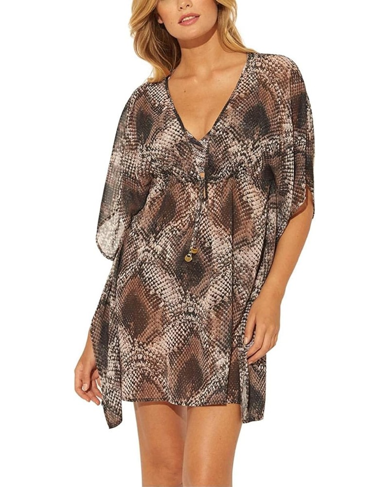 Women's Animal Print Caftan Style Tunic Swim Cover Up Snake M $14.04 Swimsuits