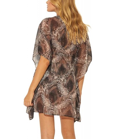 Women's Animal Print Caftan Style Tunic Swim Cover Up Snake M $14.04 Swimsuits