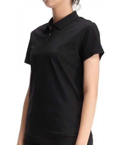 Womens Polo Shirts Golf Shirts Quick Dry Moisture Wicking Black and White Polo Shirt 2 Pieces Black $14.74 Shirts