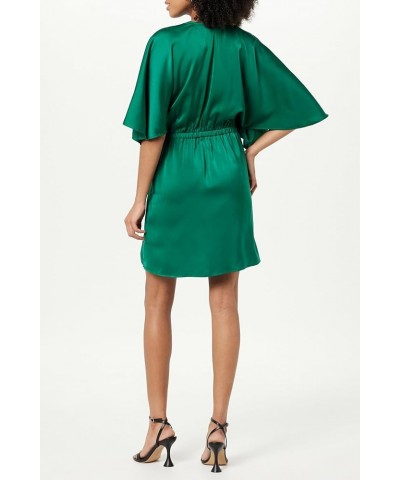 Women's Estelle Deep V-Neck Front-Tie Mini Dress Malachite Green $27.91 Dresses