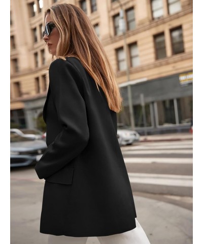 Women's Casual Long Sleeve Cardigan Button Down Open Front Knit Fall Winter Work Business Coat Black $24.90 Sweaters